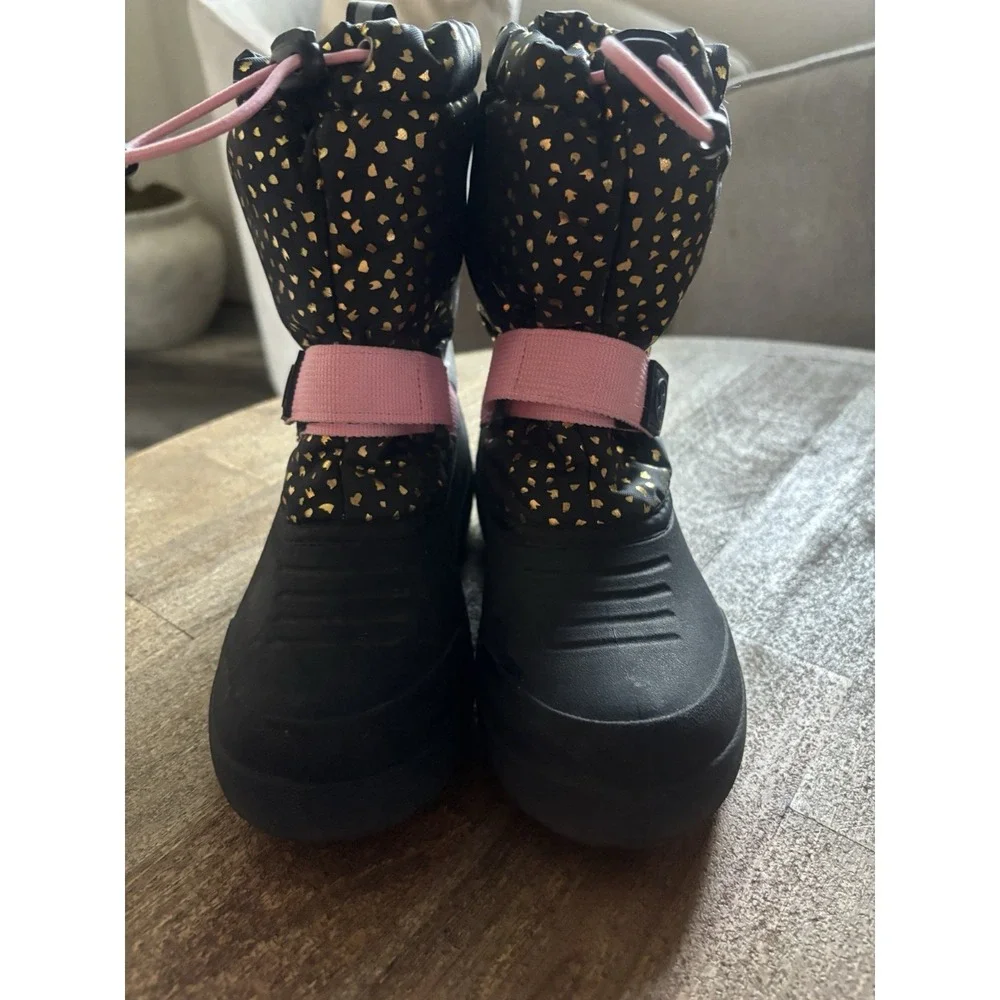 Northside Frosty Insulated Winter Snow Boots~Girls 2, Gold/Black/Pink